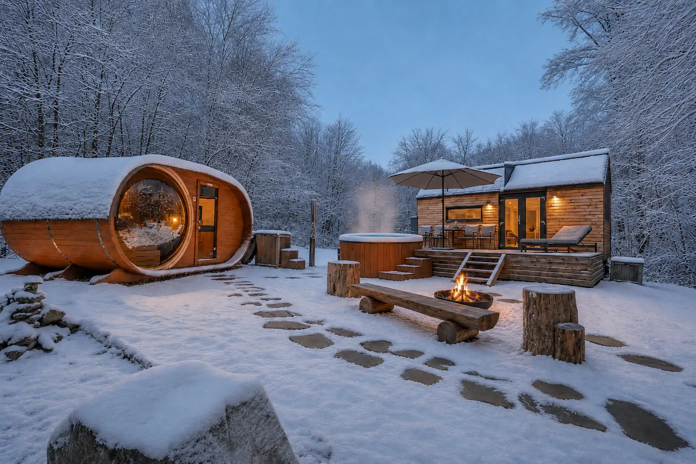 Tiny house v zimě