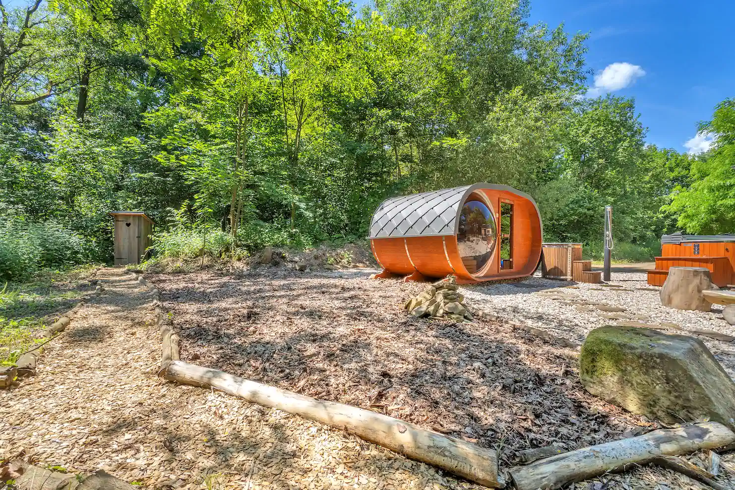 Finská sauna uprostřed přírody